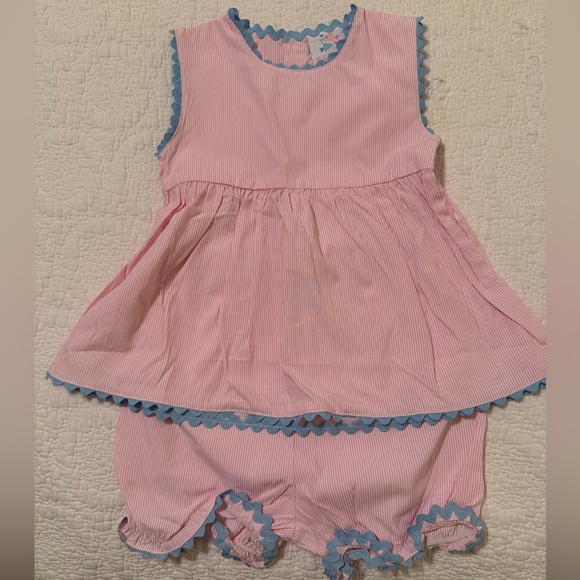 Stitch Fish Pink Seersucker set - Picture 2 of 8